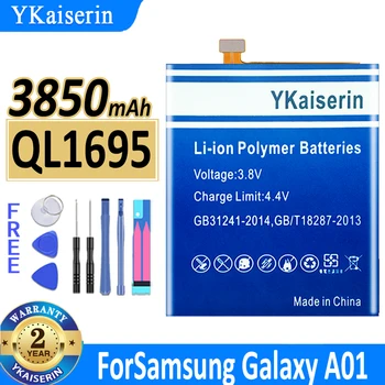100% Оригинален YKaiserin Нов QL1695 Батерия за Galaxy А01 A015 SM-A015F S111DL A015AZ 3850 ма Телефон Batterij
