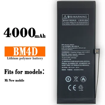 100% Оригинална Батерия 4000 mah BM4D Батерия За XiaoMi Mi Redmi Взаимозаменяеми Батерия за Мобилен Телефон