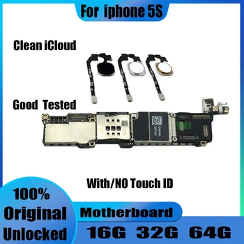 100% работи Добре за дънната платка iphone 5S с/без Touch ID, оригиналната разблокированная дънна платка за iphone 5S 16G-32G-64GB
