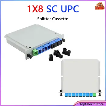 10шт 1X8 SC UPC Оптична Лента FTTH Скоростна Оптичен Конектор SC UPC АД 1X8 Влакна Ивица на Касетка