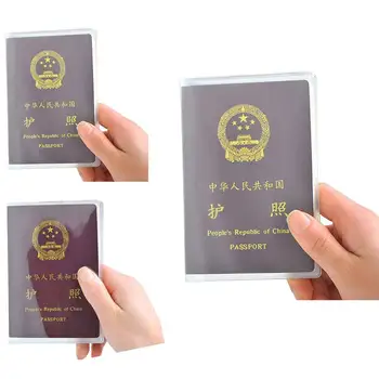 10ШТ Паспорт Прозрачен Защитен Калъф Пластмасов PVC, Водоустойчив джоб За Лична карта
