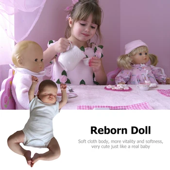 49 см на Новороденото Заспиване на Детето и САМ Обличам Плат Очарователни Кукли Реборн с Соской Бутилка за Хранене на Новородени Кукли Реборн за Бебета