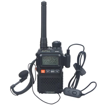 Baofeng UV-3R + Pro радио comunicador двойна лента VHF/UHF 99CH Мини Преносима Радиостанция VOX Компактен FM Преносим Двустранно Радио