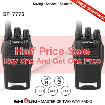 Baofeng Преносима радиостанция BF-777S Радио 2 броя UHF Радио Comunicador 16 Канала 400-470 Mhz BF-888S Talki Walki Промоция на половин цена