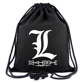 Death Note Аниме Мъжки чанти на съвсем малък, Спортна Раница с Шнурком, висок Клас Пътна Раница