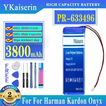 YKaiserin 3800 ма PR-633496 Батерия PR633496 за Harman Kardon Onyx Високоговорител Високоговорител Литиево-Йонна батерия Литиева Батерия