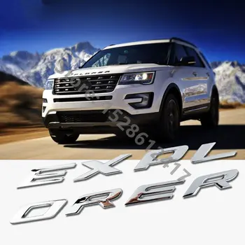 авто 3D Explore Фиксирани Букви Емблемата на предния Капак Хромиран Логото на Иконата на Стикер За Ford Explorer Sport 2011 2012 2013 2014 2015 2016 +