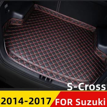 Авто Подложка За Багажника на Suzuki S-Cross 2014 15-2017 с Висока странична Водоустойчива Задната част на товарен Капак, Мат Килим, АВТО Аксесоари за Опашката, Подложка за Багажника