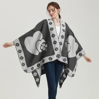 Зимна вълнен шал, женски дебели топли шалове, Модно палто-пончо от pashmina, одеало, качествена шал, новост 2022 г.