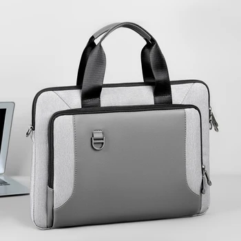 Класически Бизнес Чанта За Лаптоп, Мъжки Модни Лоскутная Преносима Чанта За Пътуване, богат на функции Найлон Водоустойчива Чанта XA147C