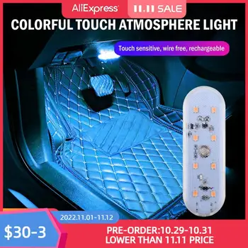 Магнитен Безжична Лампа Автомобилна Осветление Музика Вътрешно Осветление Акумулаторна Лампа За Четене На Тавана С Декоративна Лампа U N6i2