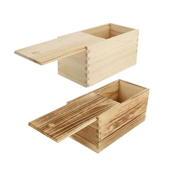 2 елемента Дървени Подаръчни Кутии Подаръчни Опаковки, Кутии, Дървени Плъзгащи Кутии за Подаръци Контейнери за Фестивала Домашен Магазин