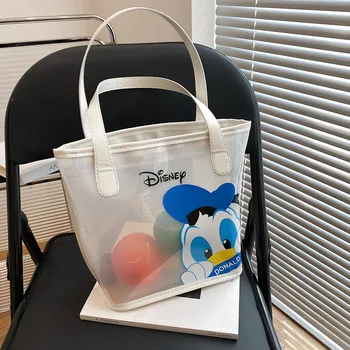 2022 Нова висококачествена прозрачна чанта Дисни, градинска мода ретро тренд Disney Donald Duck jelly bag