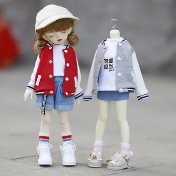 bjd стоп-моушън облекло за 1/6 bjd yosd кукла училищна форма на бейзболна форма на сако, пола, къси панталони, аксесоари за кукольной дрехи