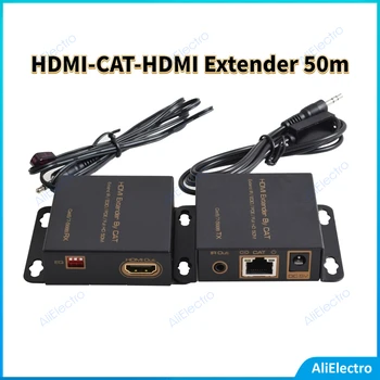 HDMI-CAT-HDMI Удължител HDMI 50 м удължителен кабел не са симетрични източник на захранване 07M1 Безплатна Доставка
