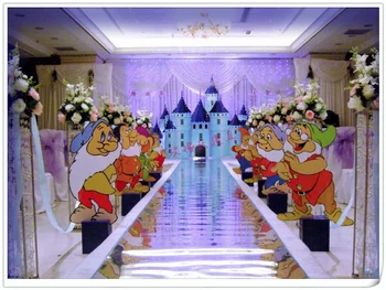 Дължина 10 метра Огледален килим за сватба сребърен, блестящ килим булчински сватбена килим