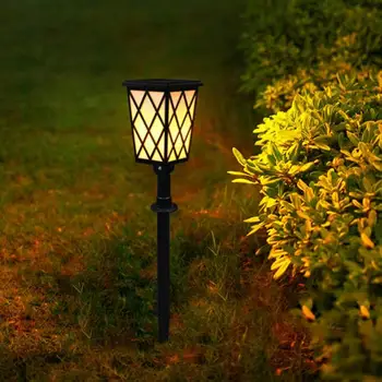 Пламенная Лампа Слънчева Лампа Led Морава Лампа Външна Водоустойчив Модерна Стенни Лампа За Вътрешния Двор Градински Ландшафтна Лампа Настолна Лампа