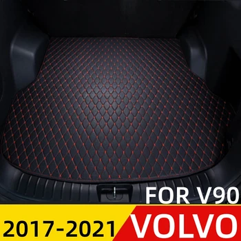 Подложка За Багажник на Автомобил Volvo V90 2017-2021 всички сезони XPE Плосък Страничен Задната част на Товарен Делото Килим Подложка Опашката Авточасти Багажник Багажника Мат
