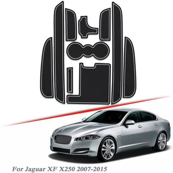 10 бр. Автомобилен Стайлинг За Jaguar XF, X250 2007-2015 Латексный слот за врата, подложка за Интериорни Врати, Нескользящий Прахоустойчив Аксесоар за Интериора