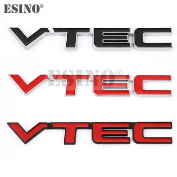 100 x Нов Автомобилен Стайлинг 3D VTEC Метал Хром Цинк Сплав Емблемата на Иконата на Купето на Колата Стикер Авто Аксесоар за Civic Accord Insight