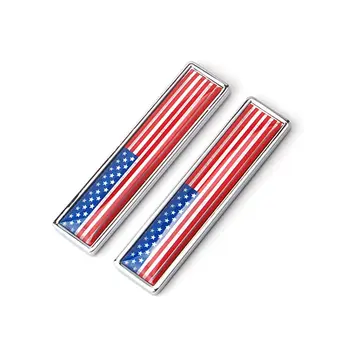 2 елемента 3D Американски Флаг на САЩ Емблемата на Иконата Украси Стикер Авто Камион Странично Крило етикети за focus 2 audi a3 hyundai