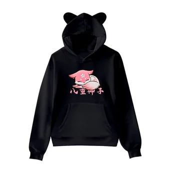 2022 Нов Прием На Kawaii Yae Miko Fox Merch Bear Hoody С Качулка За Момичета, Готини И Ежедневни Градинска Облекло Пуловер Облекло