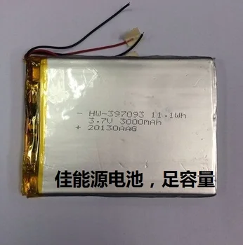 3,7 В полимерна литиева батерия 397093 3000 mah портативна мобилна акумулаторна Литиево-йонна акумулаторна батерия