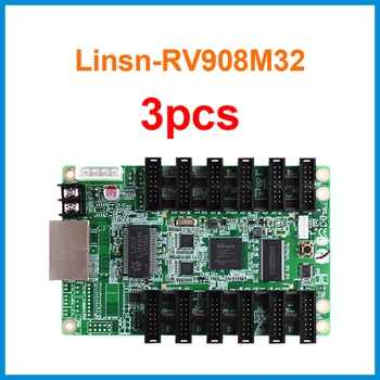 3 бр. linsn led система за управление на RV908M32 може да работи с карта ts802d за употреба открито на led вывесках за проекти, събития, бизнес