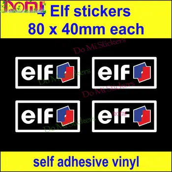 4 X Elf Маслени Етикети Рали Състезателен Автомобил, Микробус, Камион Работилница Набор от Инструменти Етикети За Велосипед Щанцоване Водоустойчив PVC