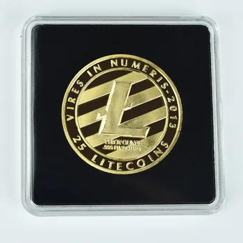 40 мм Златна Монета Litecoin LTC Метални монети Колекция Криптовалют Подарък