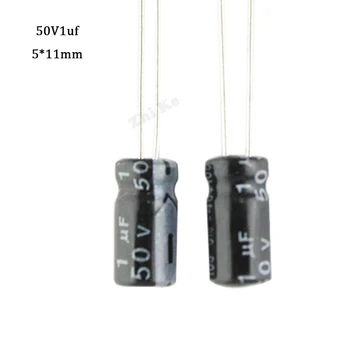 50ШТ 50 В 1 icf 1 icf 50 На Електролитни кондензатори с Размер 5*11 мм, 50/1 icf Алуминиеви електролитни кондензатори