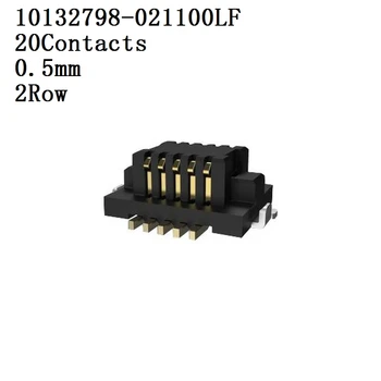 AMPHENOL-Conector 10132798-021100LF,Съединител 022100LF, Колектор, 20 контакти, 0,5 mm, 2 броя, съединители 5 конектори/лот