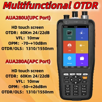 AUA280U/A Smart OTDR 1310nm 1550nm С VFL/OPM/OLS Многофункционален Сензорен Екран Оптичен Рефлектометр временна областта на Влакна Тестер
