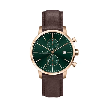 Creative 50 m Waterproof and Calendar Features Luxury Brand Quartz Watch KLAS Марка за мъжки кварцов часовник