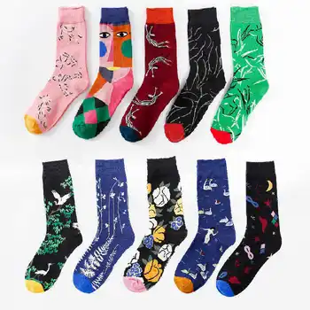 Harajuku Food Забавни 14 Стилове Мъжки Чорапи С Животни Дамски Чорапи Сокс Новост Творчески Чорапи