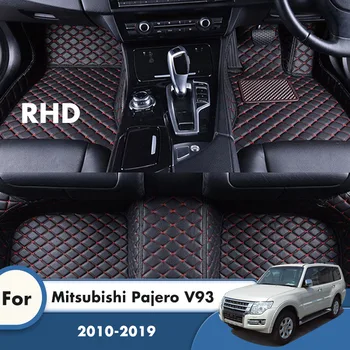 Автомобилни Постелки RHD За Mitsubishi Pajero V93 2021 2020 2019 2018 2017 2016 2015 2014 2013 2012 2011 2010 7 Килими За сядане Килими