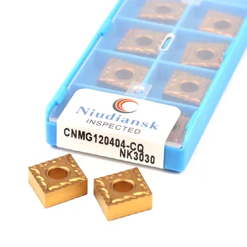 Висококачествена CNMG120404-CQ CNMG120408-CQ NK3030 Специална струговане части за струг с ЦПУ, преработващата твърди метални остриета за стоманени детайли