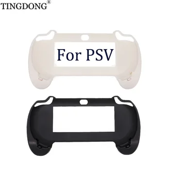 Дръжка Твърд Защитен Калъф Калъф Протектор Кожа Ръкохватка Скоба Притежателя на Детска Дръжка на Поставка Геймпад за Sony PS Vita PSV1000