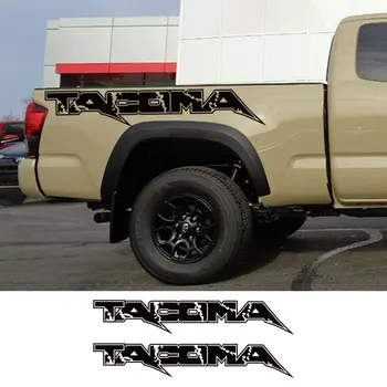 За Toyota Tacoma Багажника на Пикап Легло Странични Етикети Камион PVC Логото на Рали Ивици Декор Етикети Автомобилни Стикери Авто Тунинг Аксесоари
