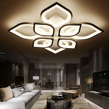 Модерен Акрилни Дизайн Таван Тела Спалня Хол 90 ~ 260 В Бяло Тавана Лампа LED Лампа За Домашно Осветление, осветителни Тела