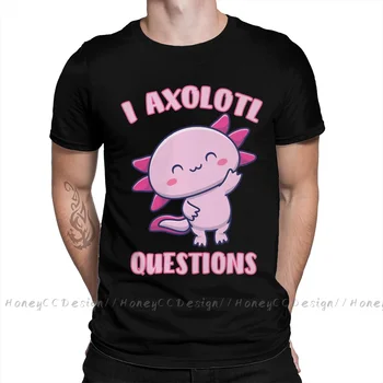 Модерно Мъжко Облекло, Тениски I Axolotl Questions, Лятна Тениска с Кръгло деколте и Къс Ръкав, по-Големи Размери
