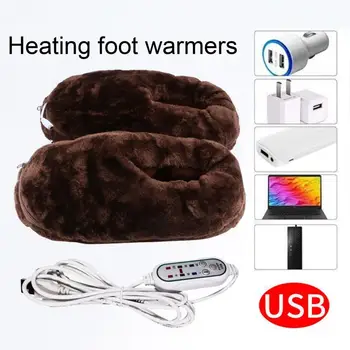 Обувки притопляне на крака Терапия топлина плосък дъното на температурата УСБ Обувки отопление изпратил постоянно развиващите за зимата