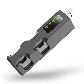 Преносимо Безжично Зарядно Устройство, USB-Хъб с Четири Честота Станции за NS Switch JoyCon R91A