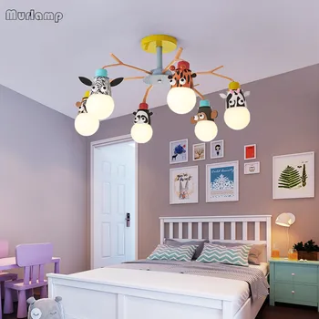 Тавана лампа Murlamp LED modern children ' s room cartoon creative animal head 90-260V