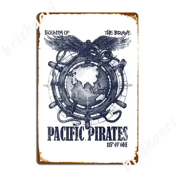 Тихоокеанские Пирати Метална Табела Украса Кино Кухня Кръчма Гараж Стикери Лидице Знак Плакати